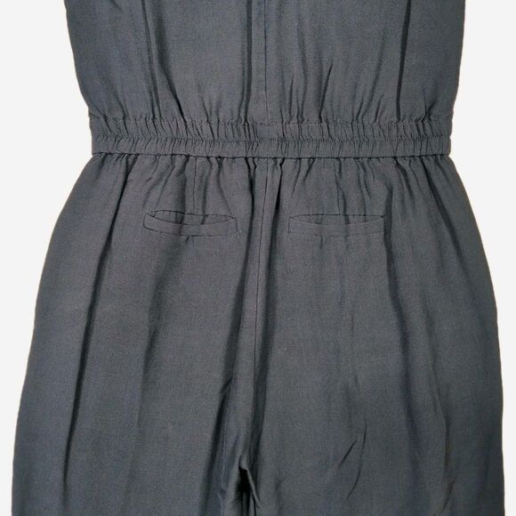 J. Crew Jumpsuit Womens 0 Sleeveless Blue Lyocell Cropped Straight Leg Pants - Picture 12 of 14